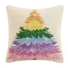 Peking Handicraft Rainbow Tree Pillow In Multi