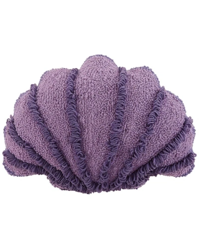 Peking Handicraft Seashell Shaped Hook Pillow In Purple
