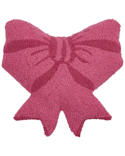 Peking Handicraft Shaped Bow Hook Pillow In Pink