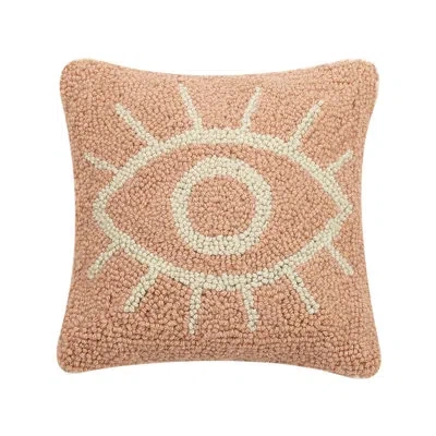 Peking Handicraft The Eye Eye Hook Wool Throw Pillow