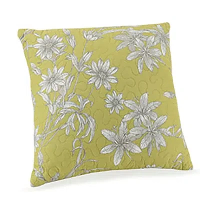 Peking Handicraft Tranquil Cotton Floral 14" Throw Pillow