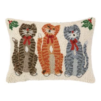 Peking Handicraft Wool Throw Pillow In Multi
