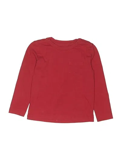 Pre-owned Pekkle Kids' Long Sleeve Henley Shirt In Red