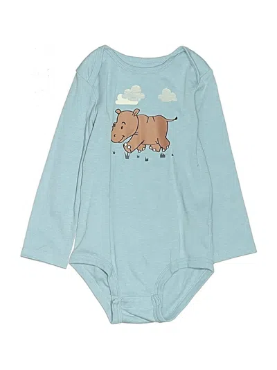 Pre-owned Pekkle Kids' Long Sleeve Onesie In Blue