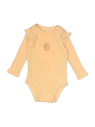 Pre-owned Pekkle Babies' Long Sleeve Onesie In Gold