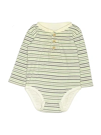 Pre-owned Pekkle Babies' Long Sleeve Onesie In Green