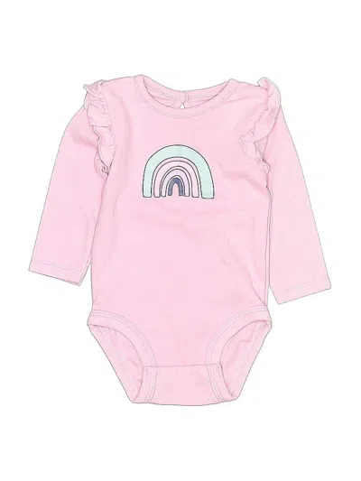 Pre-owned Pekkle Babies' Long Sleeve Onesie In Pink