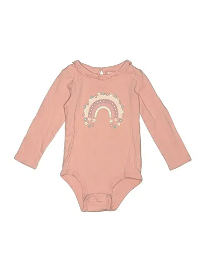 Pre-owned Pekkle Kids' Long Sleeve Onesie In Pink