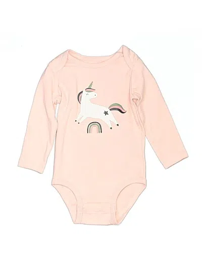 Pre-owned Pekkle Babies' Long Sleeve Onesie In Pink