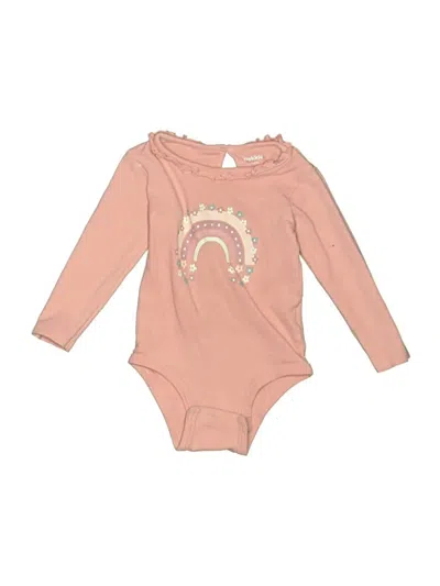 Pre-owned Pekkle Kids' Long Sleeve Onesie In Pink