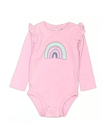 Pre-owned Pekkle Babies' Long Sleeve Onesie In Pink