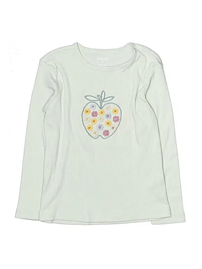 Pre-owned Pekkle Kids' Long Sleeve Top Green Crew Neck Tops