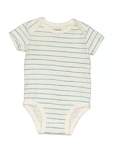 Pre-owned Pekkle Babies' Short Sleeve Onesie In Ivory