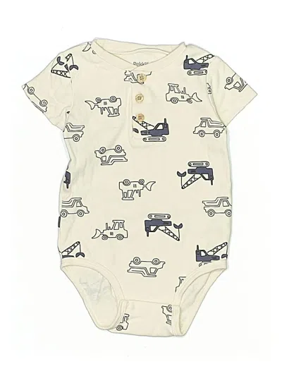Pre-owned Pekkle Kids' Short Sleeve Onesie In White