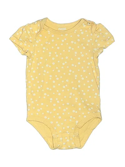 Pre-owned Pekkle Babies' Short Sleeve Onesie In Yellow