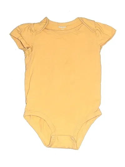 Pre-owned Pekkle Kids' Short Sleeve Onesie In Yellow