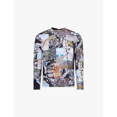 Pellador Mens Multi Burren Long-sleeve Jersey Top