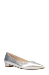Pelle Moda Aaila Pointed Toe Flat In Silver