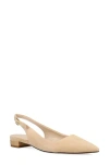 Pelle Moda Aali Pointed Toe Slingback Flat In Latte