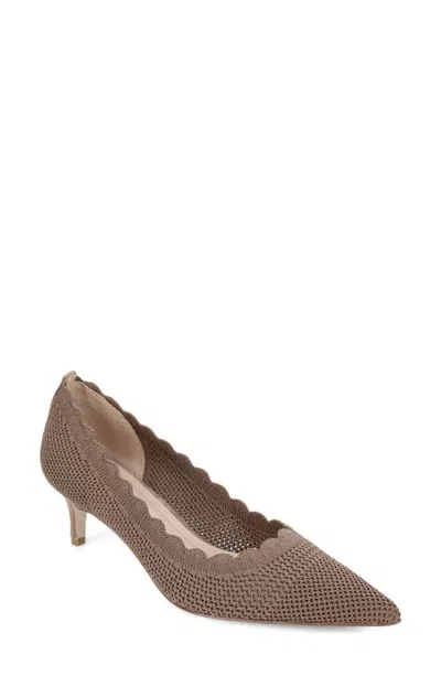 Pelle Moda Abell Pointed Toe Pump In Brown