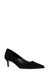 Pelle Moda Aeri Pointed Toe Kitten Heel Pump In Black