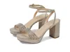 Pelle Moda Aliana Ankle Strap Sandal In Silver