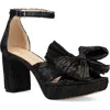 Pelle Moda Amalie Ankle Strap Platform Sandal In Black