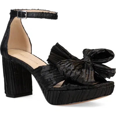 Pelle Moda Amalie Ankle Strap Platform Sandal In Black