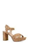Pelle Moda Andrei Ankle Strap Platform Sandal In Multi Cork