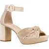 Pelle Moda Anesa Ankle Strap Platform Sandal In Neutral
