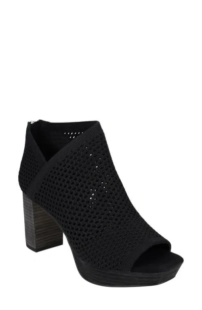 Pelle Moda Aurel Open Toe Platform Bootie In Black