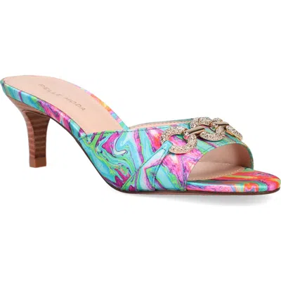 Pelle Moda Balin 2 Kitten Heel Sandal In Tie-dye