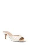 Pelle Moda Balin Kitten Heel Slide Sandal In White