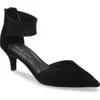 Pelle Moda Cam Pointy Toe Ankle Strap Pump In Black