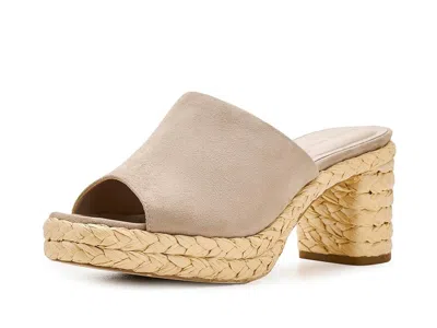 Pelle Moda Capree Espadrille Platform Slide Sandal In Brown