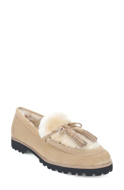 Pelle Moda Coraly 2 Leather Loafer With Genuine Shearling Trim In Multi