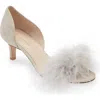 Pelle Moda Dallon Open Toe Pump In Dk Taupe