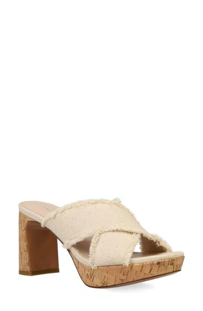 Pelle Moda Danika Platform Slide Sandal In Natural