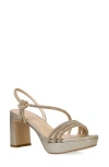 Pelle Moda Darine Slingback Platform Sandal In Platinum Gold