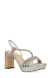 Pelle Moda Darine Slingback Platform Sandal In Silver