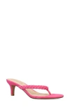 Pelle Moda Earlen Kitten Heel Flip Flop In Hyper Pink