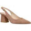 Pelle Moda Florin Slingback Pointed Toe Pump In Brown