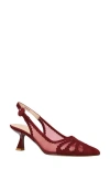 Pelle Moda Jacie Slingback Pointed Toe Pump In Burgundy