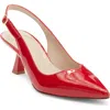 Pelle Moda Janah Slingback Pointed Toe Pump In Red
