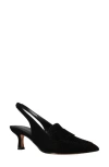 Pelle Moda Keagen Pointed Toe Slingback Pump In Black