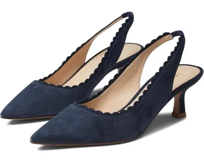 PELLE MODA PELLE MODA KELSA SLINGBACK PUMP WOMEN'S 5.5 MIDNIGHT SUEDE SLIP ON SHOES KHD994