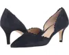 Pelle Moda Kenny Pump Women's 11 Black Suede Pointed Toe Kitten Heel Fzp434 (black,11) In Black