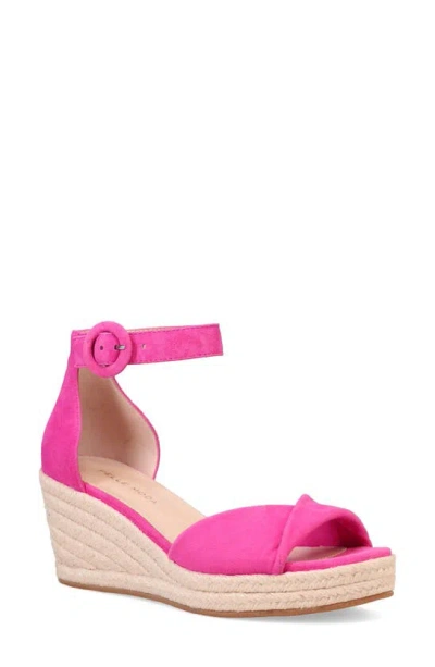 Pelle Moda Kove Espadrille Wedge Sandal In Hyper Pink