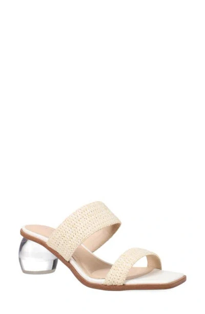 Pelle Moda Lela Raffia Slide Sandal In Neutral