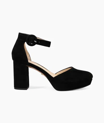 Pelle Moda Lenor Elegant Ankle-strap Heels In Black